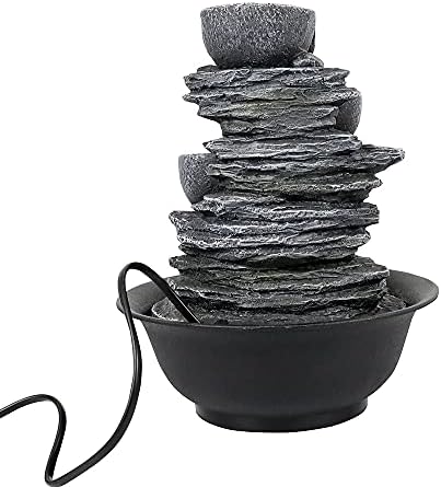 Naturefalls Indoor Tabletop Water Fountain 106 Inch 4 Tier with LED Light