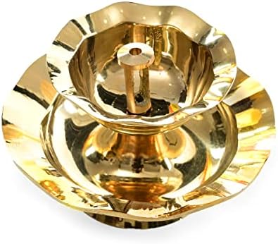 Aditri Creation Small Lotus Brass Oil Lamp 3 Inches