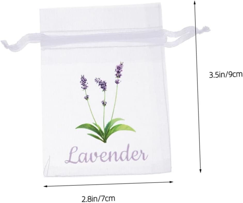 Garneck Lavender Storage Bags 50pcs Drawstring Pouches for Fragrance Tea Loose Items