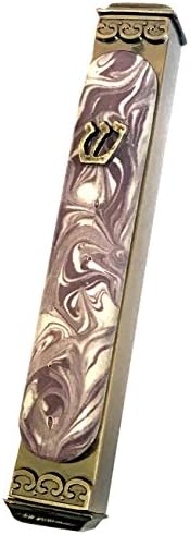 Tamara Baskin Art Glass Mezuzah Easy Mount Grape
