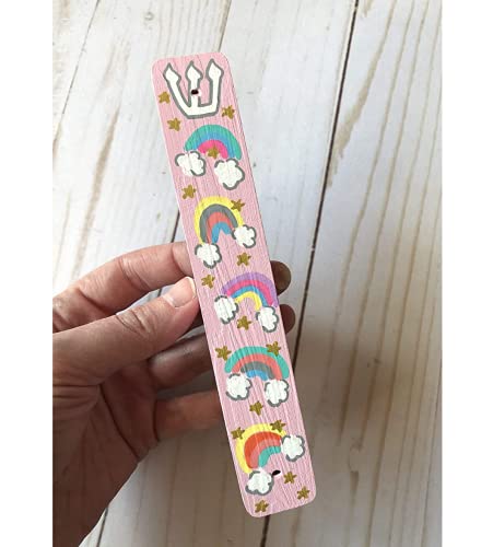 Lea Joelle Rainbow Mezuzah Gift for Baby Naming