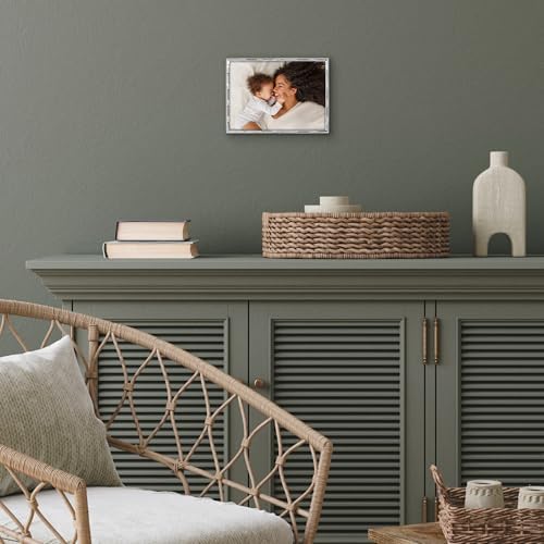 Americanflat 5x7 Bamboo-Style Picture Frame - Silver
