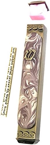 Tamara Baskin Art Glass Mezuzah Easy Mount Grape
