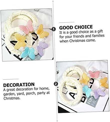 6pcs Rattan Door Hanging DIY Wreath Hanger Jute Twine Front Door Wall Decor