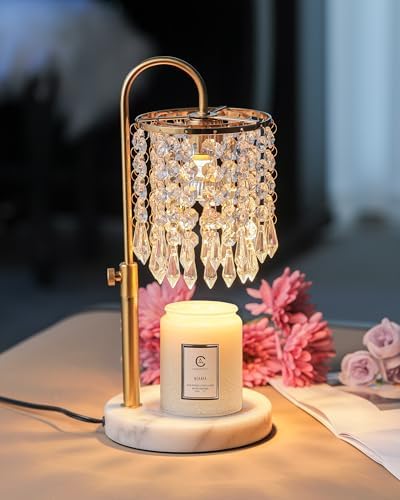 Minimalist Crystal Candle Lamp with Timer and 3 Bulbs