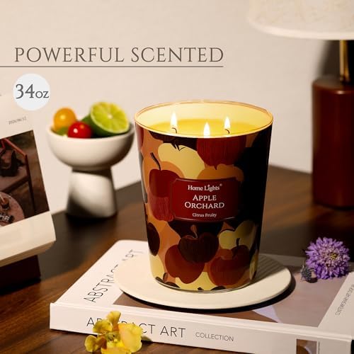 HomeLights Large Jar Candle 3 Wick Long Lasting Scented Candles