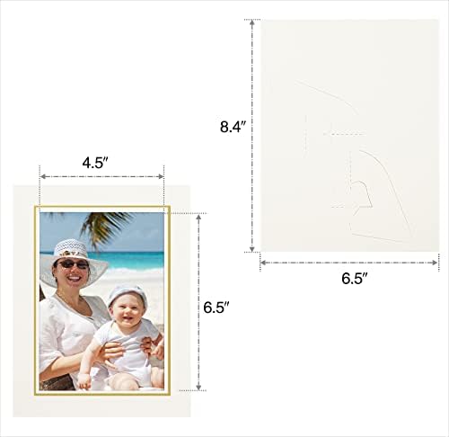 Golden State Art 25 Pack 5x7 Photo Frame Cards with Easel