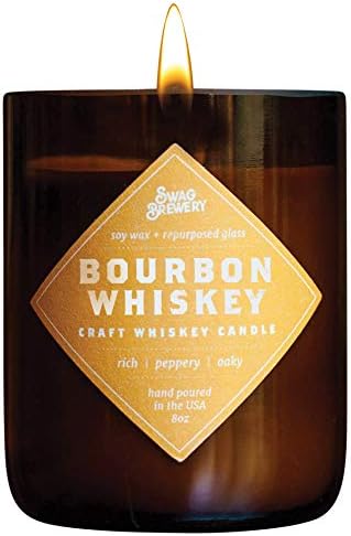 Bourbon Whiskey Brew Candle - Man Cave Gift Fathers Day Gift Scotch Bourbon Scent