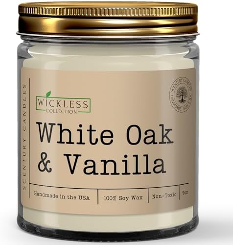 Scentury Wickless Candles for Candle Warmer Lamp White Oak Vanilla Clear