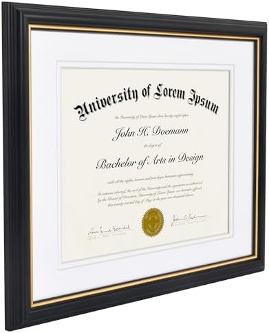 Americanflat Ornate Diploma Frame in Black