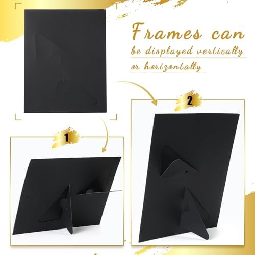 Tatuo 35 Pcs 85x11 Document Frames with Easel Stand Black