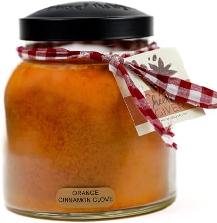 A Cheerful Giver Orange Cinnamon Clove 34oz Candle Jar with Lid