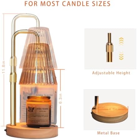 Flame-Free Candle Warmer Lamp with Timer and 3 Bulbs
