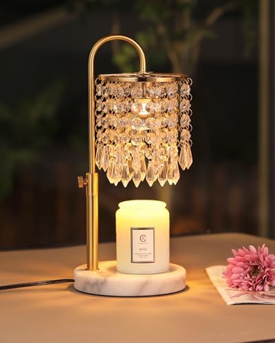 Minimalist Crystal Candle Lamp with Timer and 3 Bulbs