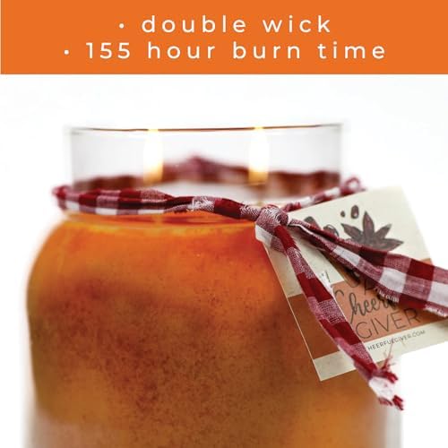 A Cheerful Giver Orange Cinnamon Clove 34oz Candle Jar with Lid