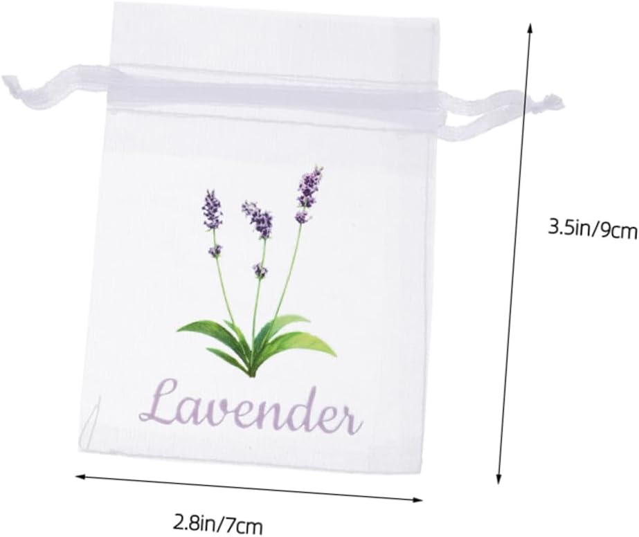 50pcs Lavender Sachet Drawstring Bags for Closet Storage