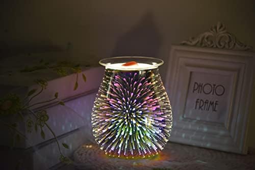 Makimoo 3D Firework Design Oil Lamp with Night Light