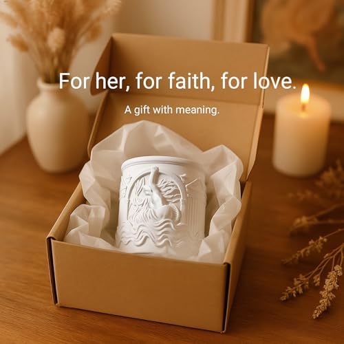 Neoclassical Sculpture Decor Jar for Desk Makeup and Candle Use