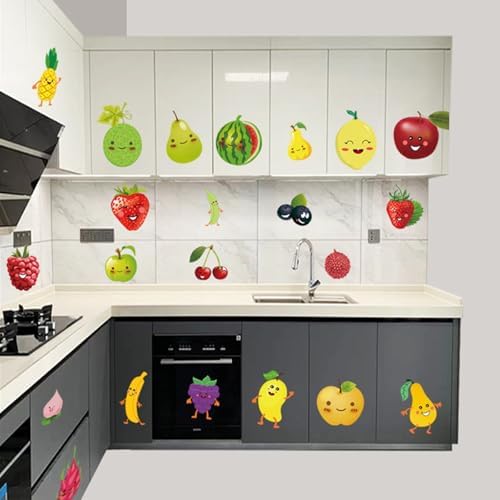 Cartoon Fruit Wall Sticker Kitchen Decor Decals