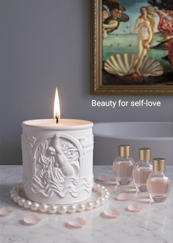 Neoclassical Sculpture Decor Jar for Desk Makeup and Candle Use