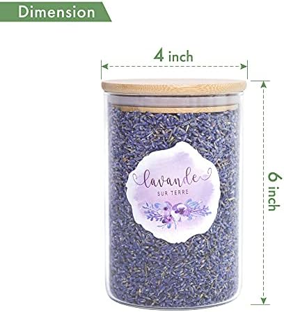 4 Cups Lavender Flower Buds in Small Glass Bottle