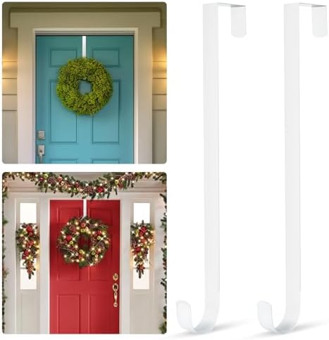 2 Pack 15 Inch Wreath Door Hanger for Holidays and Decor