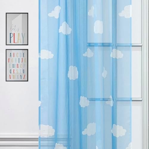 WINYY Sheer Curtain Panel for Kids Room