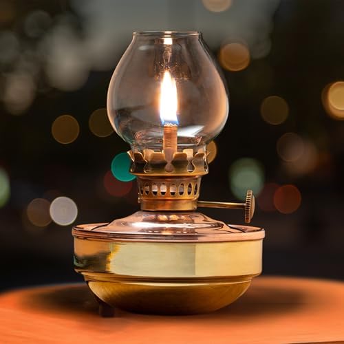 Vintage Oil Lamp - 475 Inch Nautical Brass Copper Decor