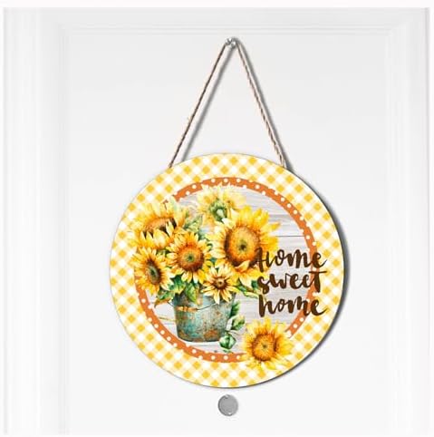 Rustic Sunflower Welcome Door Wreath Hanger
