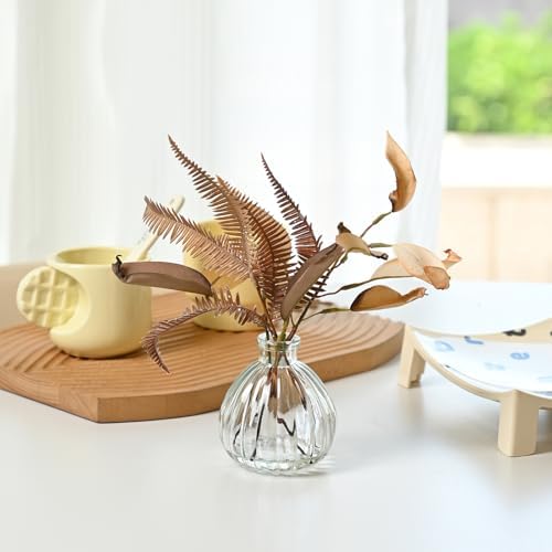 Abzo Artificial Eucalyptus Plants in Glass Vase