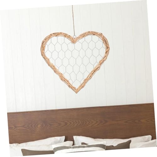 Rustic Heart Shaped Willow Wreath Wall Decor Frame