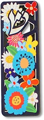 My Daily Styles Small Wooden Mezuzah Case with Flowers