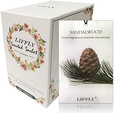 14 Pack Sandalwood Scented Sachets for Closet and Drawer
