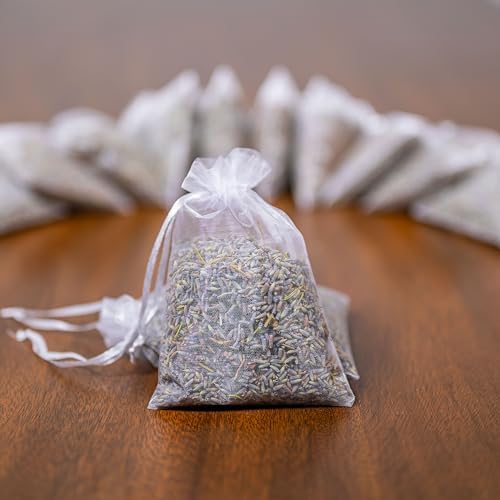 Large Premium Lavender Sachets - 12oz Pack of 12 - White