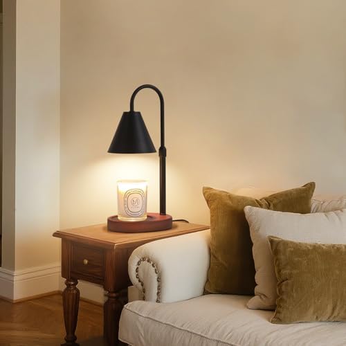Black Candle Warmer Lamp with Timer and Dimmer