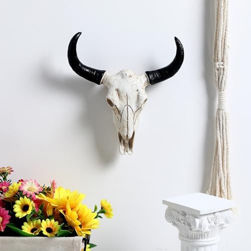 VOSAREA Cow Skull Wall Art Decor Sculpture