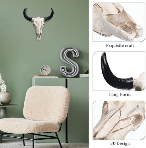 VOSAREA Cow Skull Wall Art Decor Sculpture