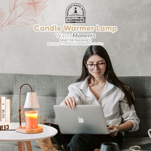 Elegant Candle Warmer Lamp with Timer and Adjustable Height