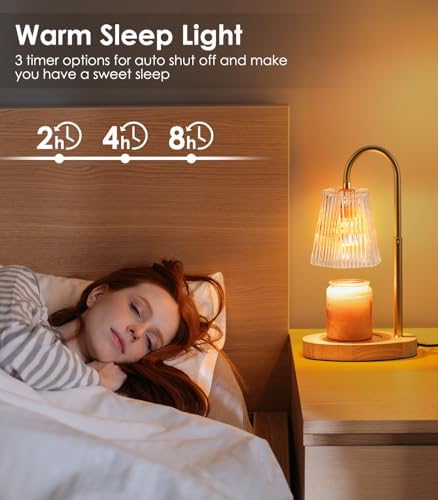 Vanranger Electric Candle Warmer Lamp with Timer and Adjustable Height