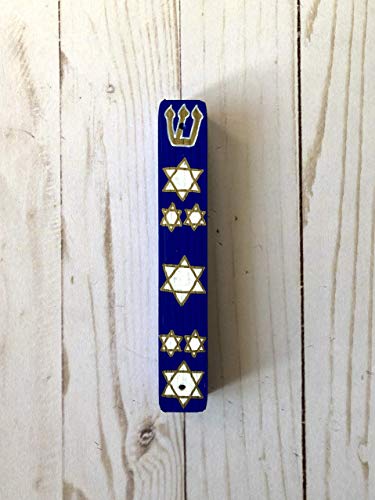 Lea Joelle Hamsa and Mezuzah Set Cobalt Blue