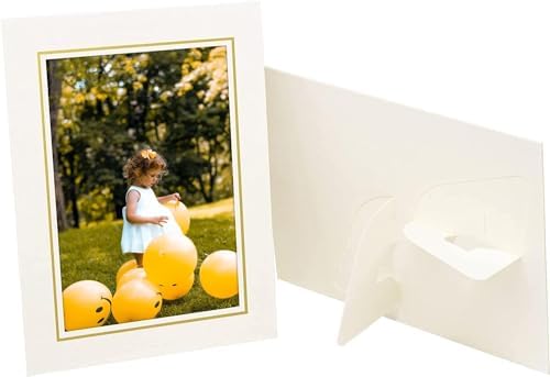 Golden State Art 25 Pack 5x7 Photo Frame Cards with Easel