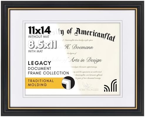 Americanflat Ornate Diploma Frame in Black