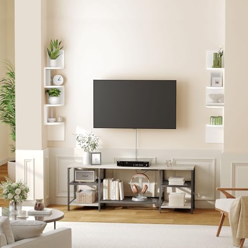 HOOBRO 4-Tier Floating Corner Shelves Set of 2