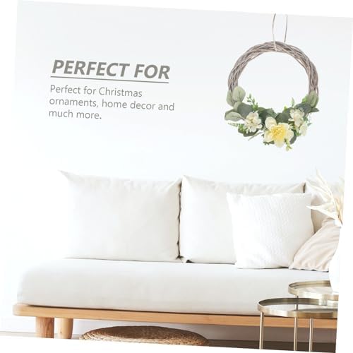 2pcs Rattan Garland DIY Wreath Door Hanger Christmas Decor Prop