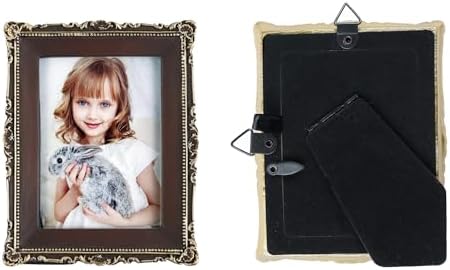 Hymmah Mini Wallet Picture Frame Ornate Resin Easel Hook Display