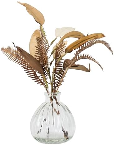Abzo Artificial Eucalyptus Plants in Glass Vase