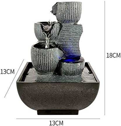 Indoor Fountain with LED Rolling Ball for Home Office Decor