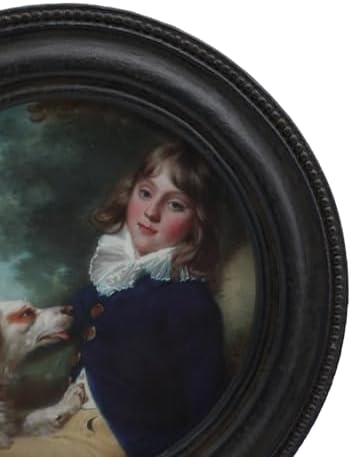 3x3 Small Vintage Round Picture Frame Mini Antique Black Grey Ornate Artistic Display Frame