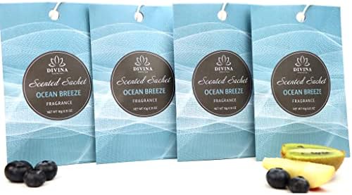 Divina Esencial 4-Pack Ocean Breeze Sachets for Closets and Drawers