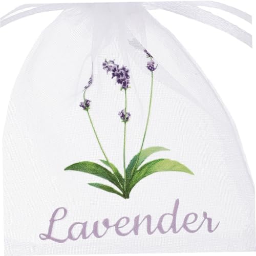 OUNONA Mesh Drawstring Pouches 50pcs Empty Sachet Bags for Lavender Flowers